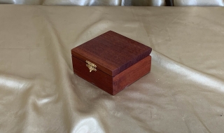 PSTRB 22013-L6435 - Small Wooden Trinket Box with Burgundy lining -Western Australian Jarrah SOLD