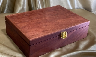 PLKB 2419-L3499 - Premium Large Pink Jarrah Keepsake Box - Hand made in Australia SOLD