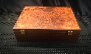 Custom Made Jarrah A4 Document Box with Jarrah Burl Lid