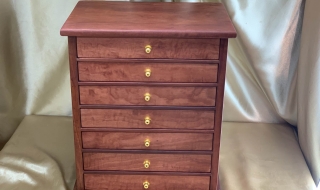 Custom Made 7 Drawer Jarrah Jewellery Box 