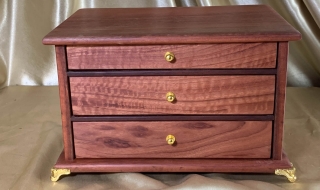 LEDMD3 25027-L5080 - Limited Edition Australian Jarrah Jewellery Box with 3 Drawers SOLD