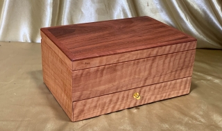 PJBD 25004-L5660 - Premium Handcrafted Wooden Jewellery Box with Drawer - Australian Pink Jarrah SOLD