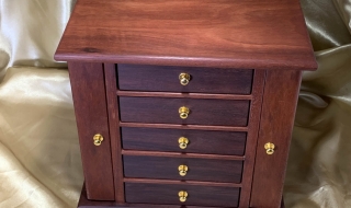 LEDMD5 25101-L6685 - Limited Edition Wooden Jewellery with 5 Drawers and Wings - Australian Jarrah