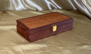 PSTB 2604T1-L8352 - Premium Small Wooden Treasure / Trinket Box - Australian Jarrah and Sheoak SOLD
