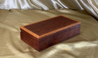 PSTB 2604T2-L8356 - Premium Small Handcrafted Wooden Treasure / Trinket Box